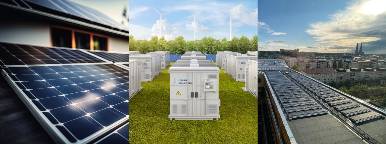 Solpanel villa stora tak och energilager